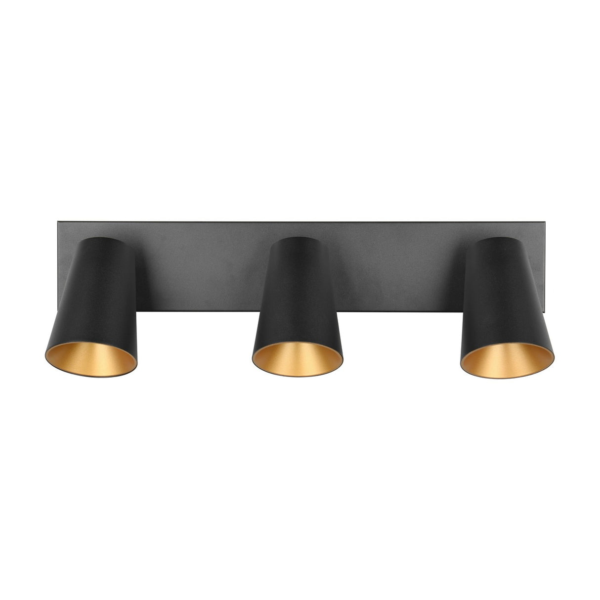 Sharp 3 Light Spotlight – Black & Gold