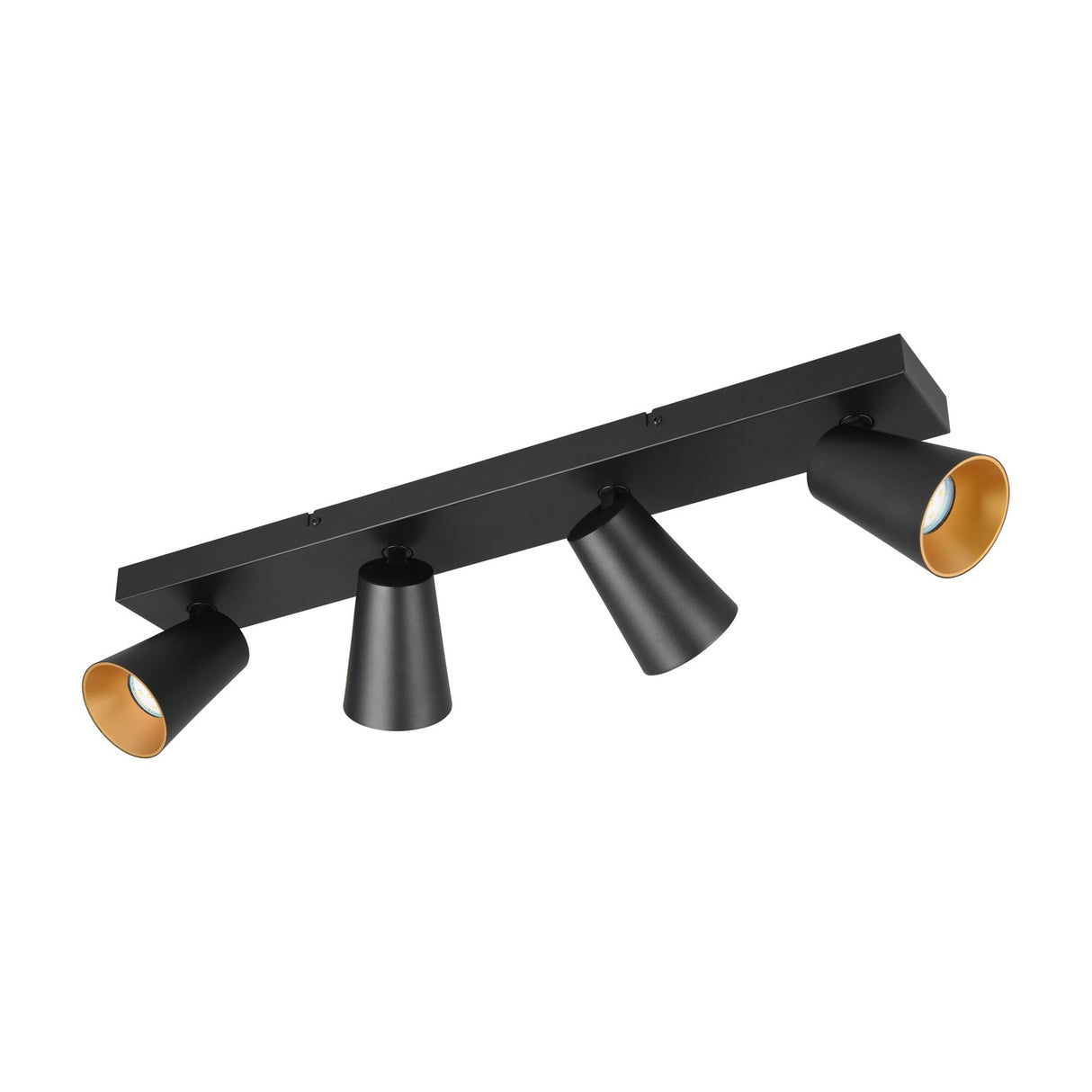 Sharp 4 Light Spotlight – Black & Gold