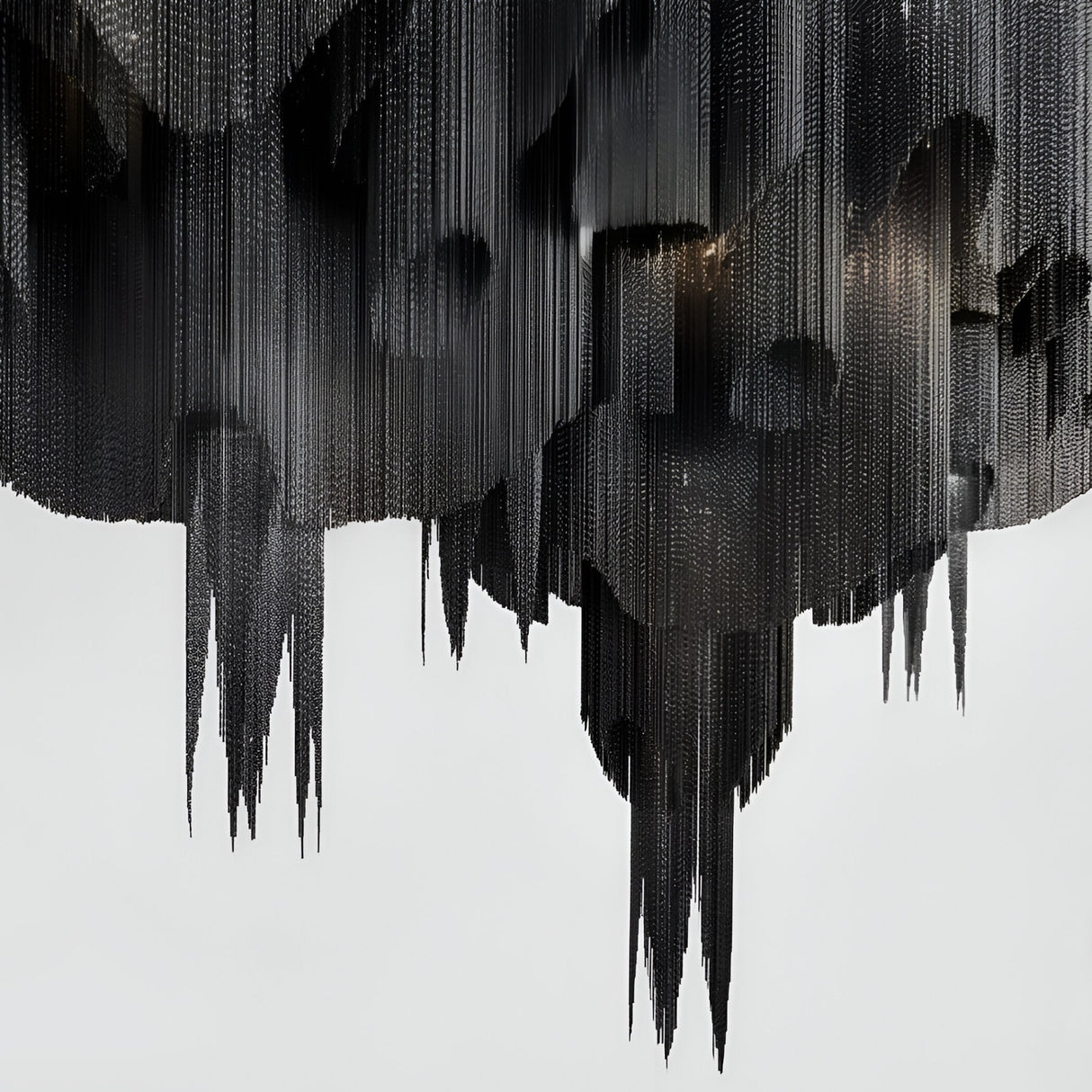 Valora 15 Light Metal Chain Veil Suspension Light - Black