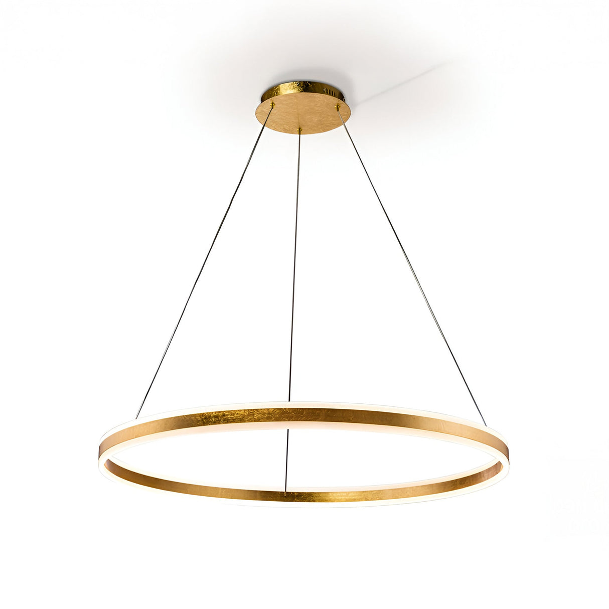 Helia LED Large Circular Suspension Light 110W 3000K - Gold Leaf