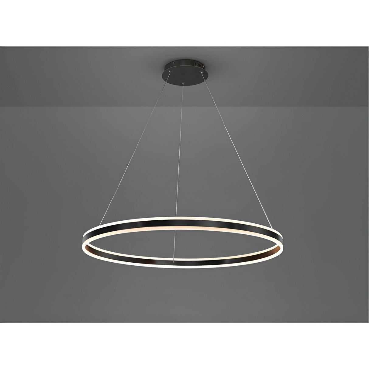 Helia LED Circular Suspension Light 55W 3000K - Matte Black