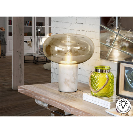 Fungi Marble Table Lamp - White