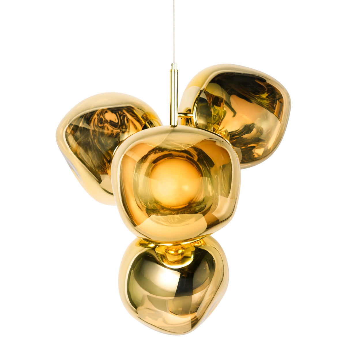 Lava LED 4 Light Chandelier - Gold