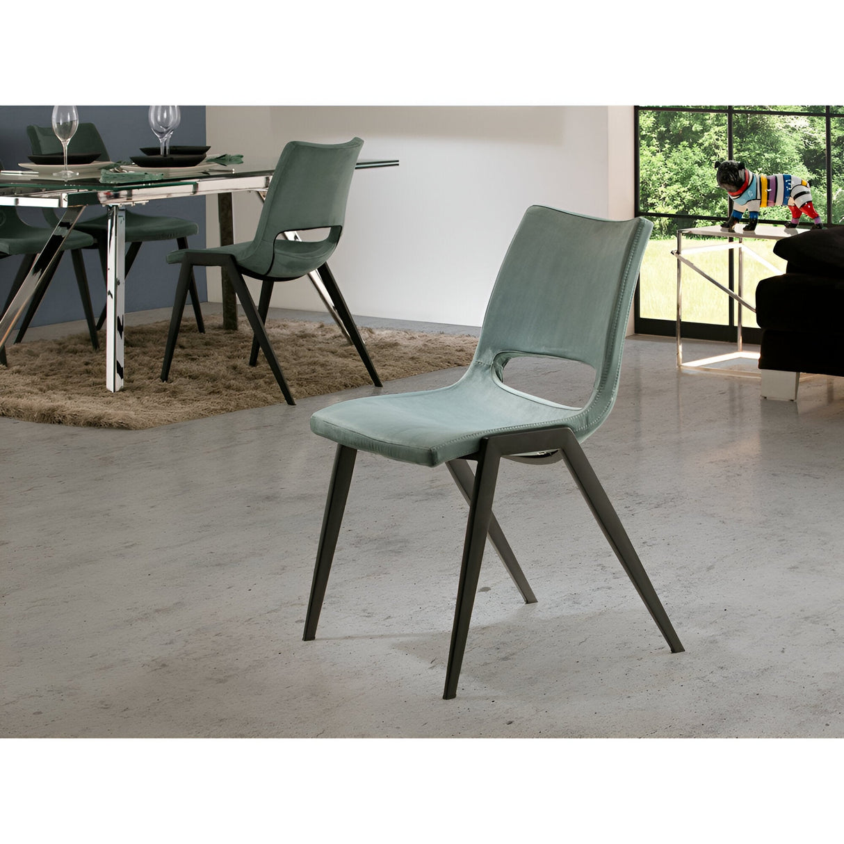 Aloha Waterproof Fabric Dining Chair - Aquamarine