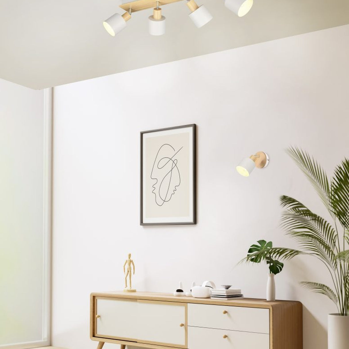 Shanti 4 Light Spotlight – Warm Grey