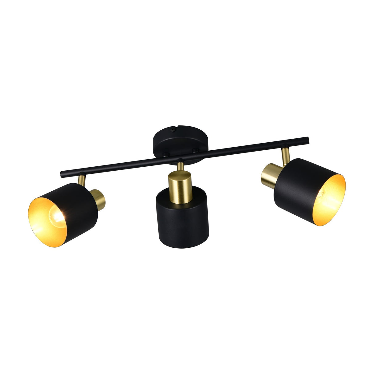 Eva 3 Light Spotlight – Black & Gold
