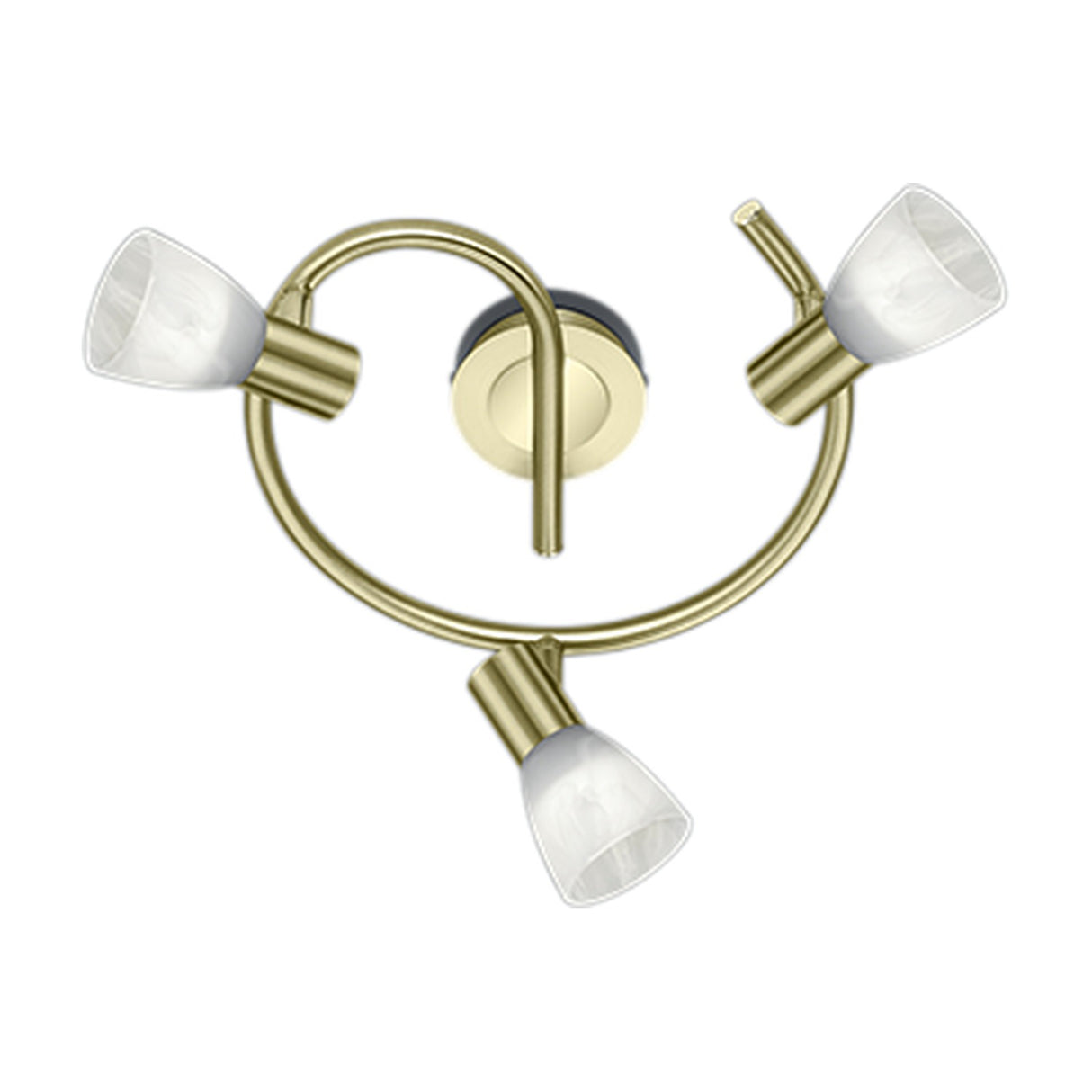 Levisto 3 Light LED Spiral Spotlight – Satin Brass
