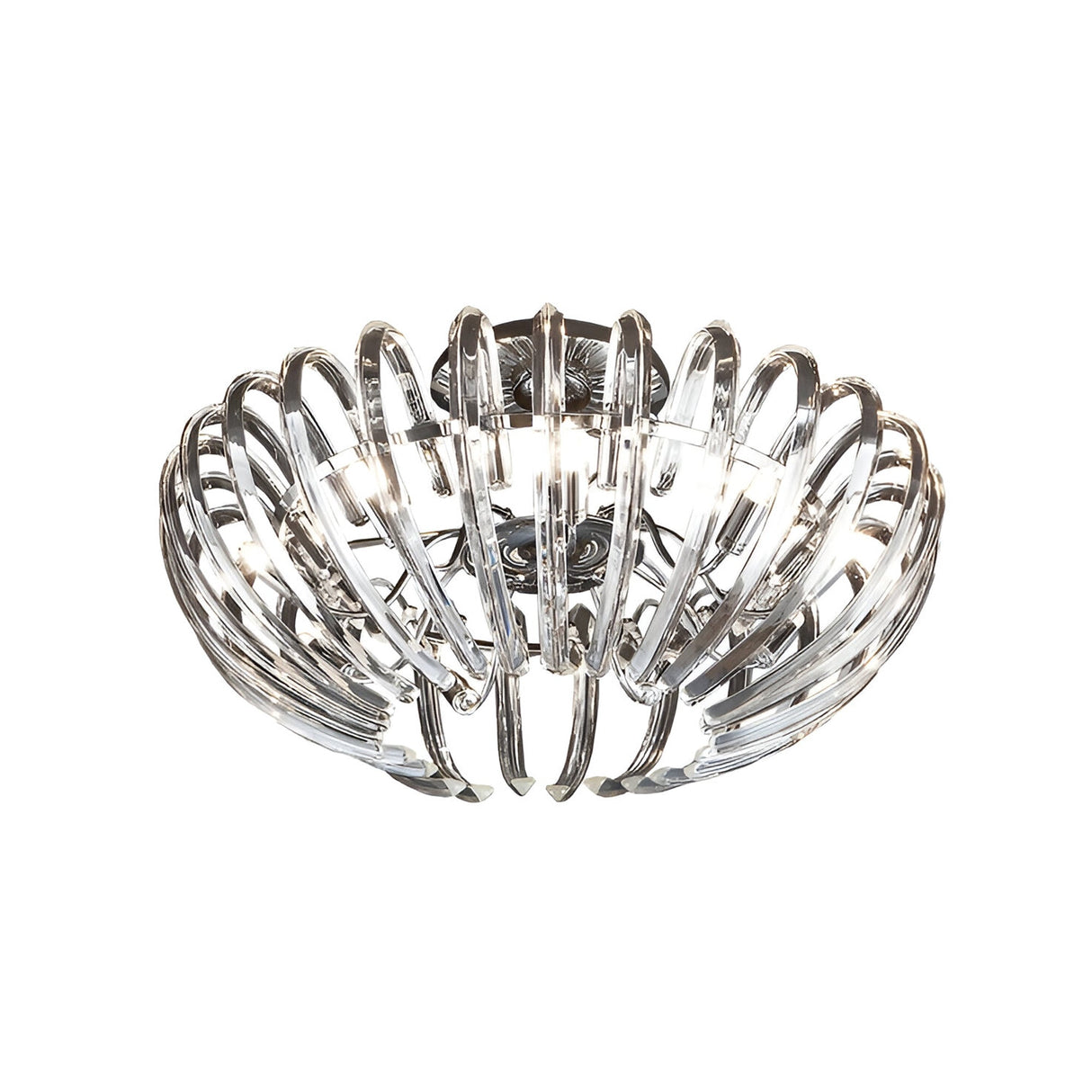 Ariadna 9 Light Crystal Semi-Flush - Chrome