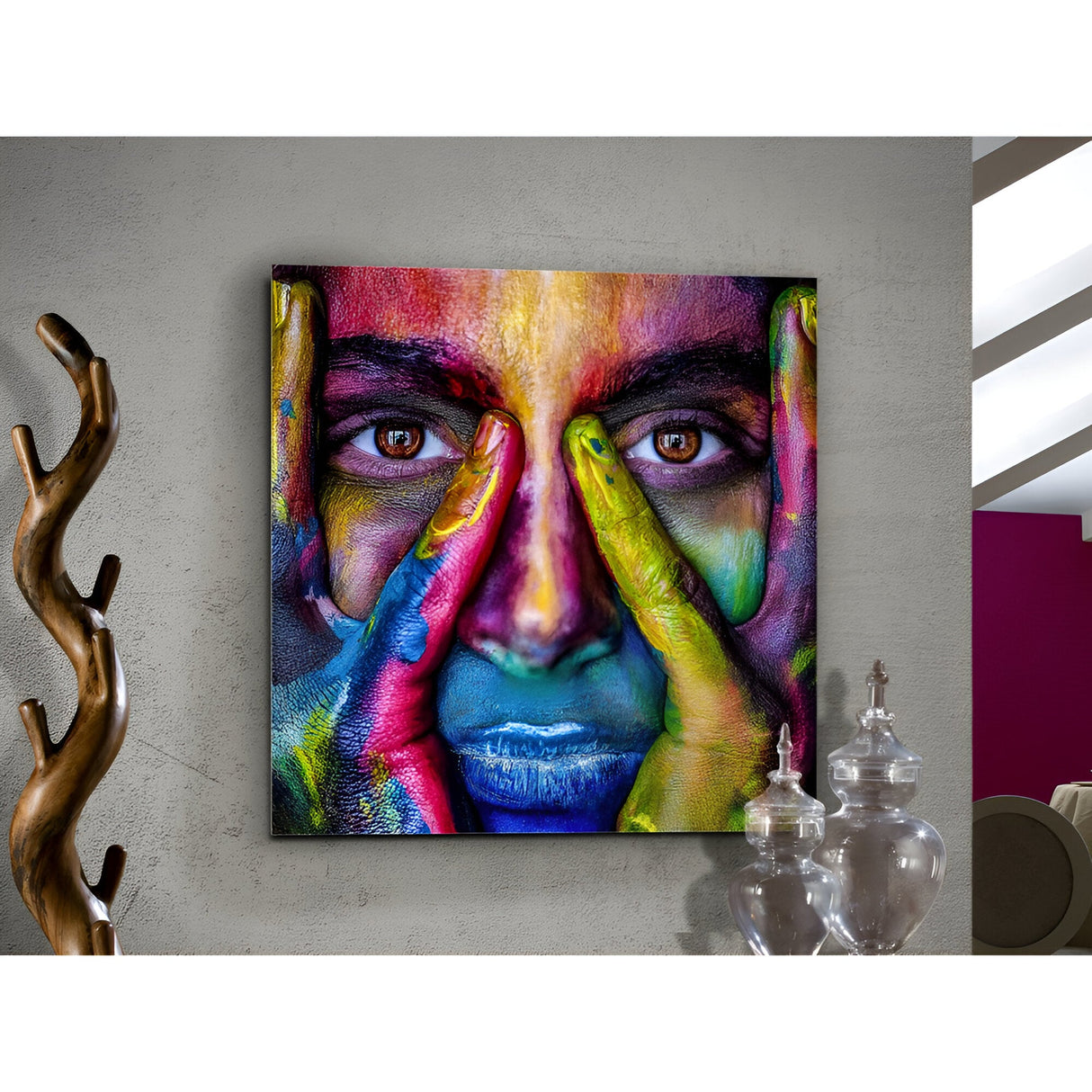 Colores Multicolour Portrait Photography Print – 100x100cm