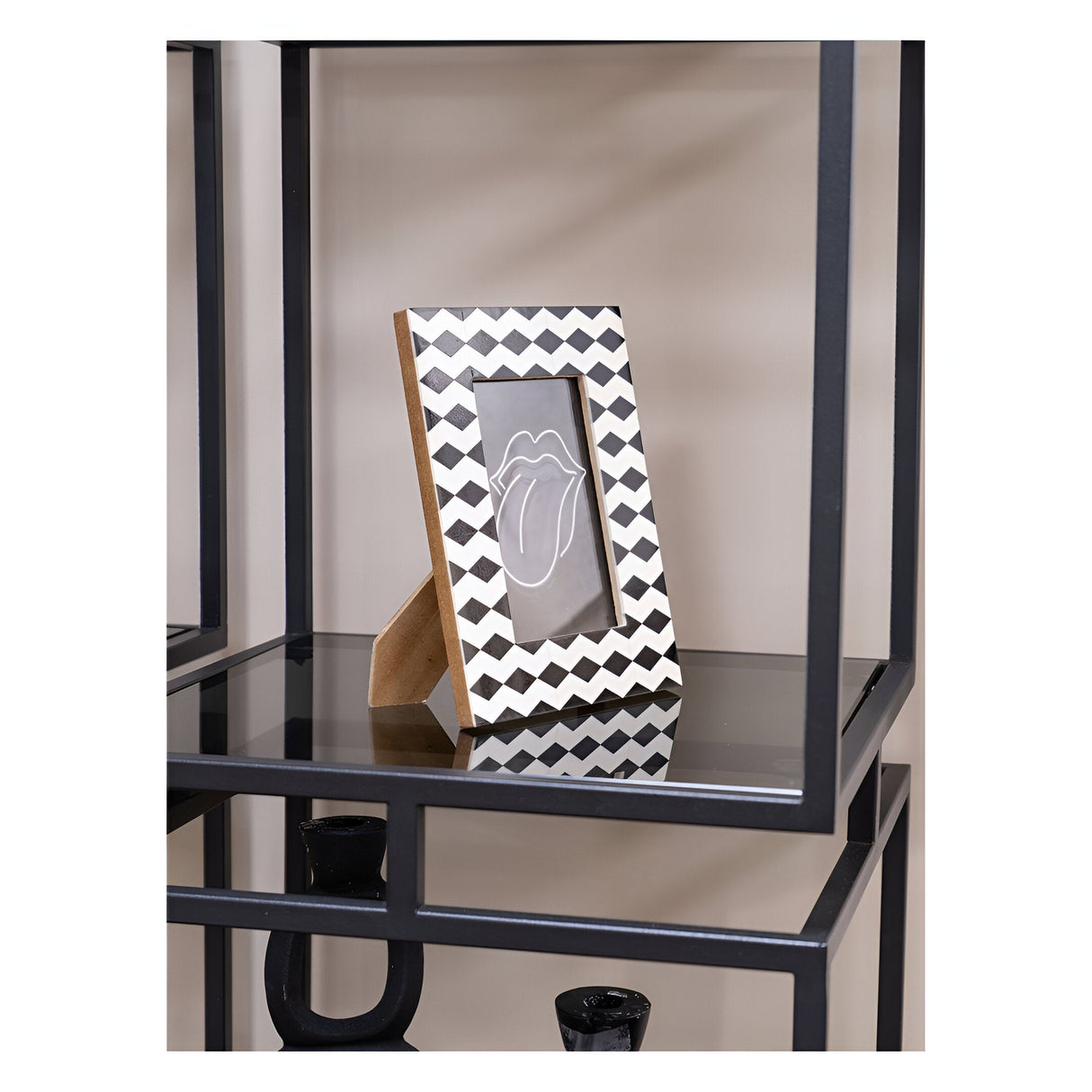 Anya Black & White Photo Frame - 10x15cm