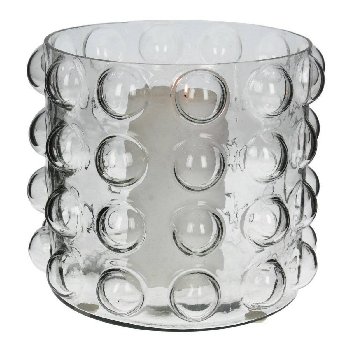 Bobble Small Glass Candle Holder - Clear