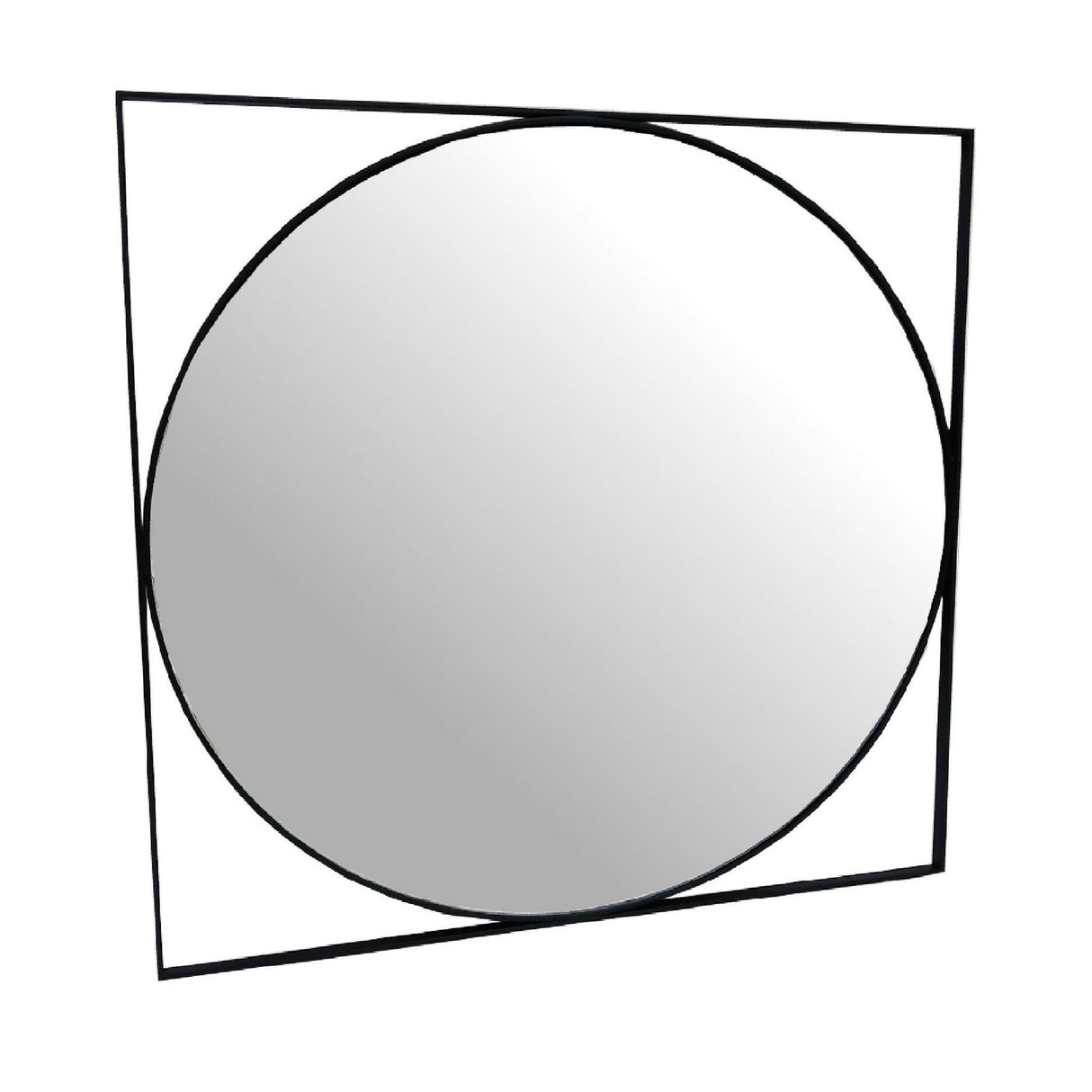 Isaac Wall Mirror Black - 97x97cm