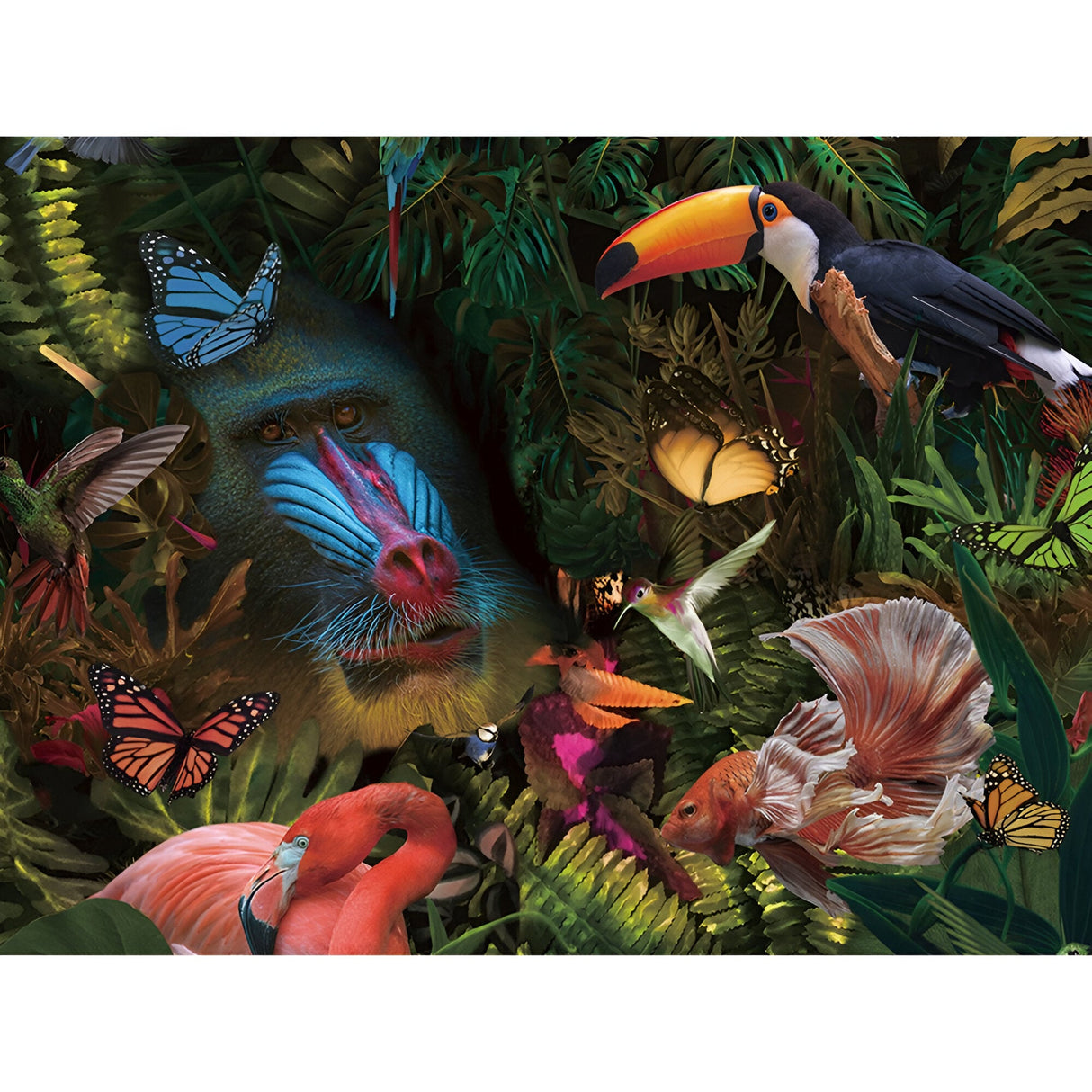 Selvatica Jungle Wildlife Fantasy Photography Print – 100x100cm