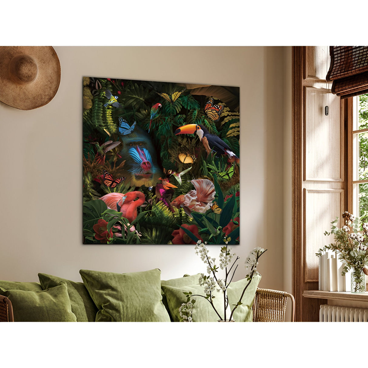Selvatica Jungle Wildlife Fantasy Photography Print – 100x100cm