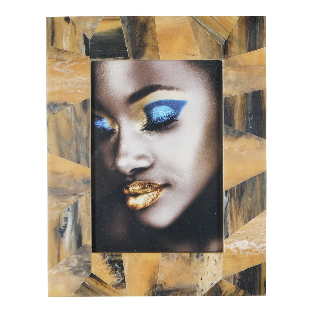 Tortoiseshell Style Rectangular Photo Frame - 13x18cm