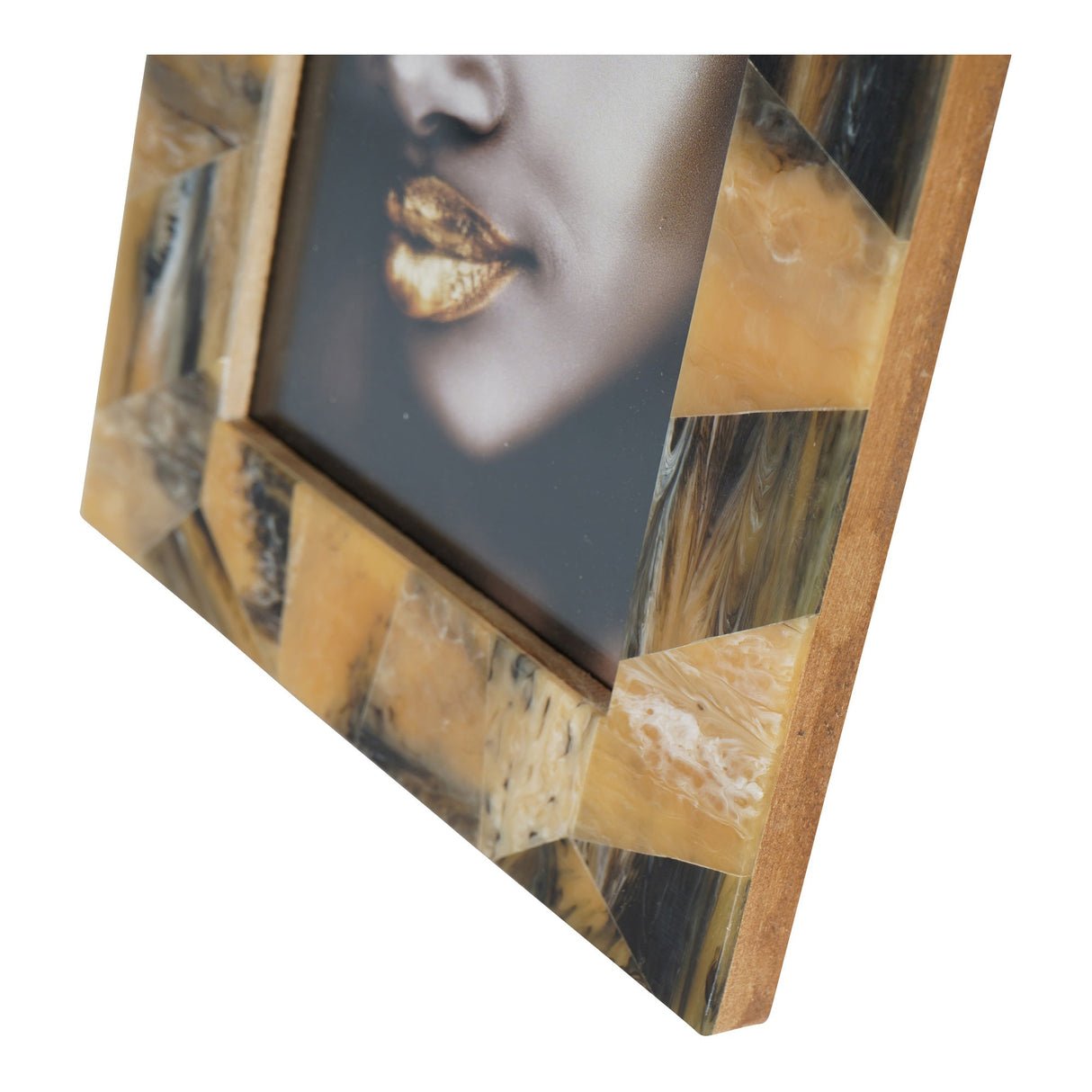 Tortoiseshell Style Rectangular Photo Frame - 13x18cm