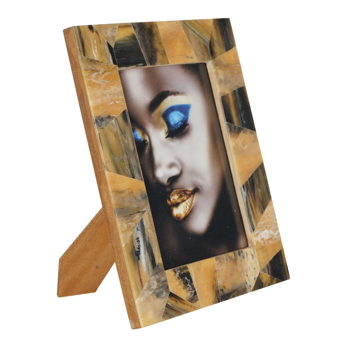 Tortoiseshell Style Rectangular Photo Frame - 13x18cm