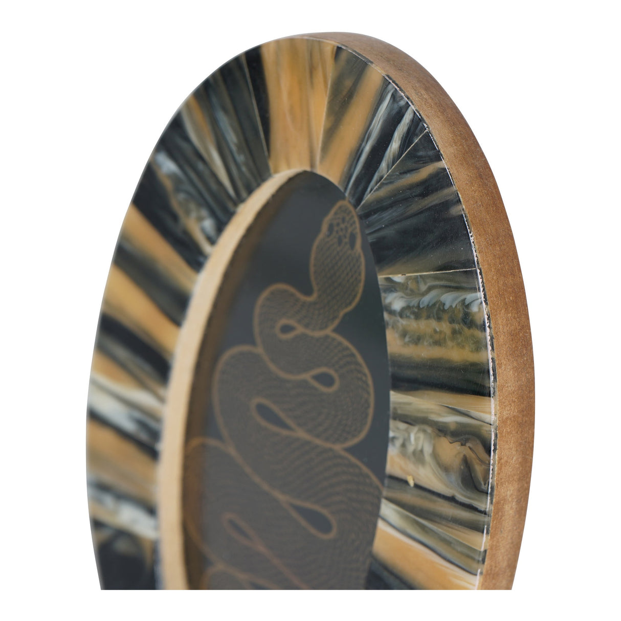 Tortoiseshell Style Oval Photo Frame - 8x15cm