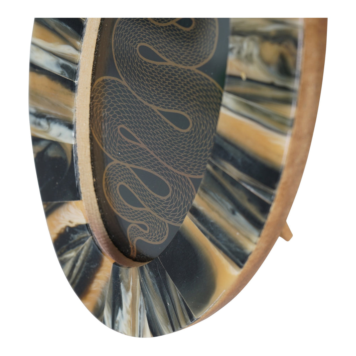 Tortoiseshell Style Oval Photo Frame - 8x15cm