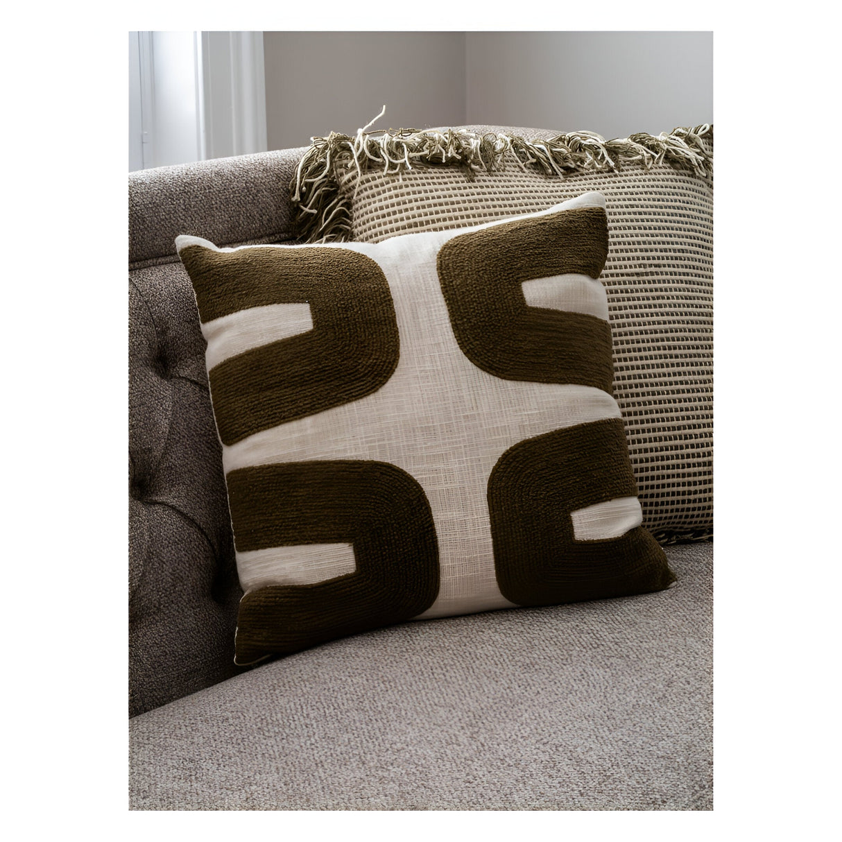 Almere Cushion Green - 45x45cm