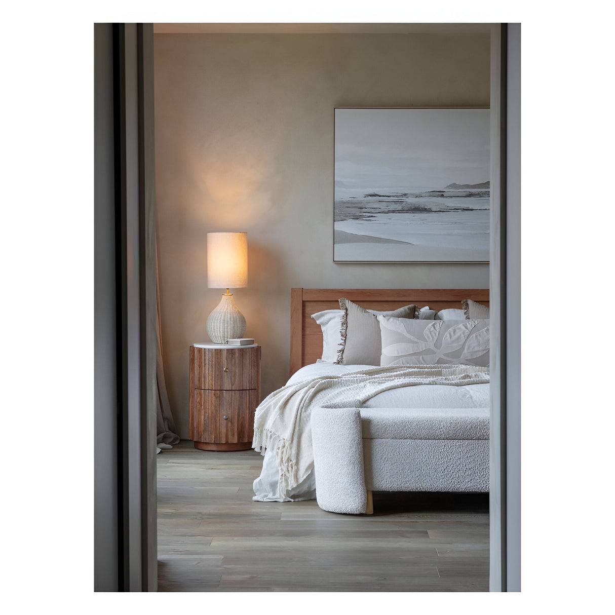 Drift Cushion Cotton Beige - 90x40cm