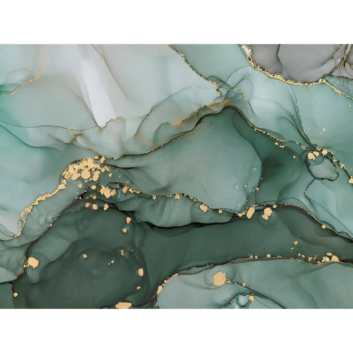 Fondo Marino Green Marble Mineral Photography Print – 180x120cm