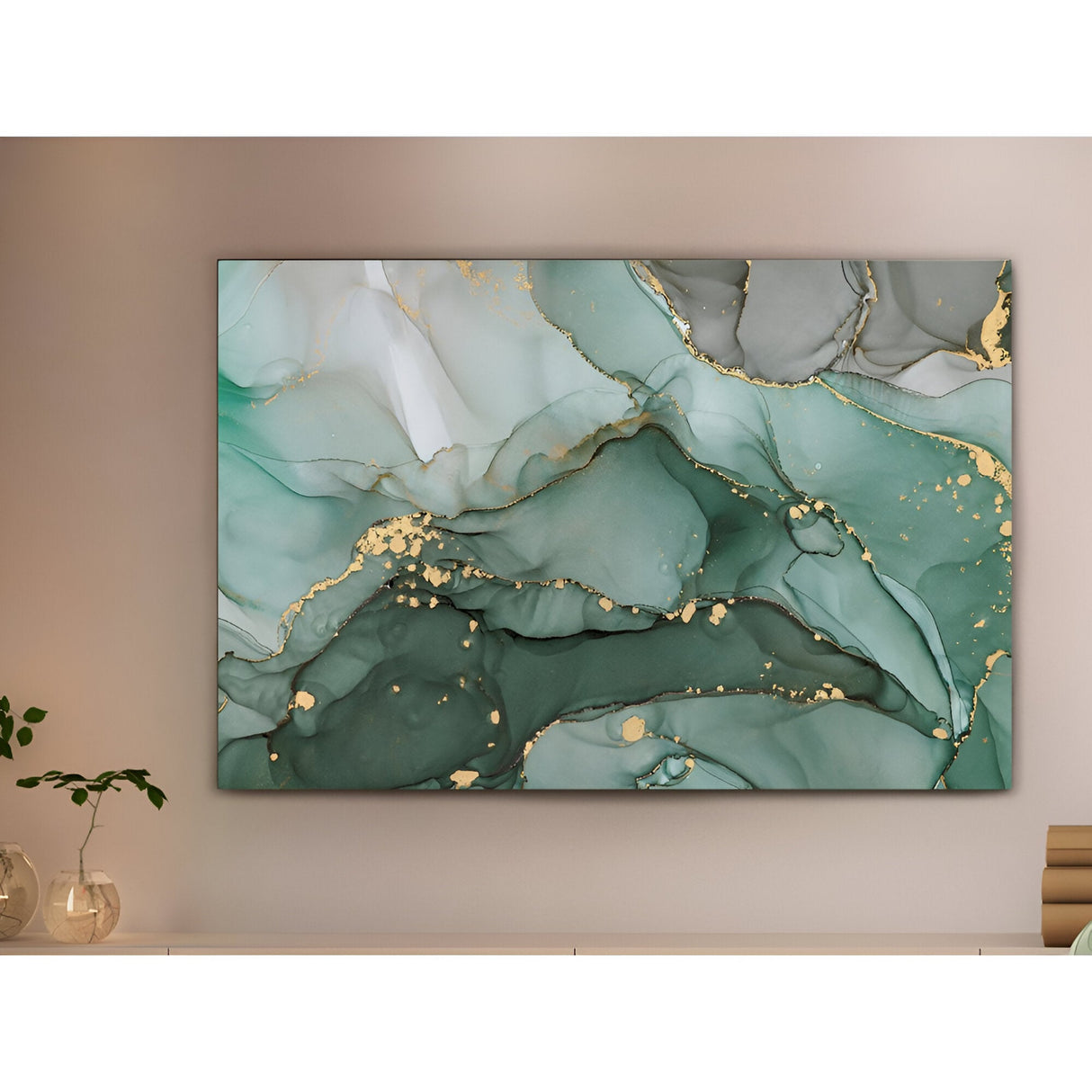 Fondo Marino Green Marble Mineral Photography Print – 180x120cm