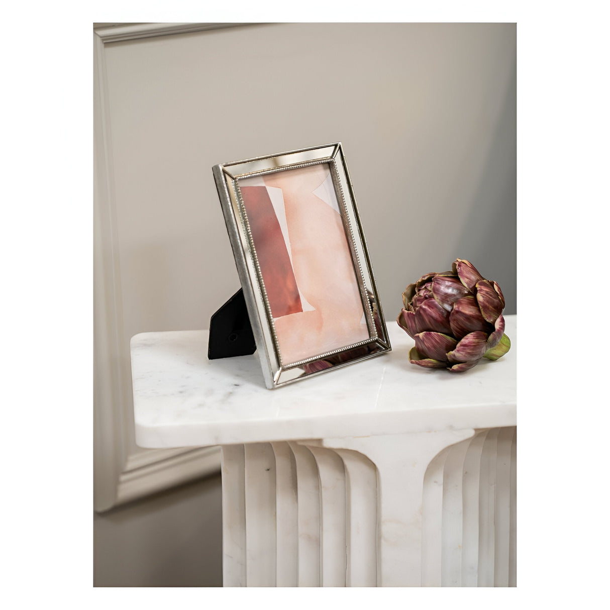 Danes Mirror Polyresin Silver Photo Frame - 13x18cm