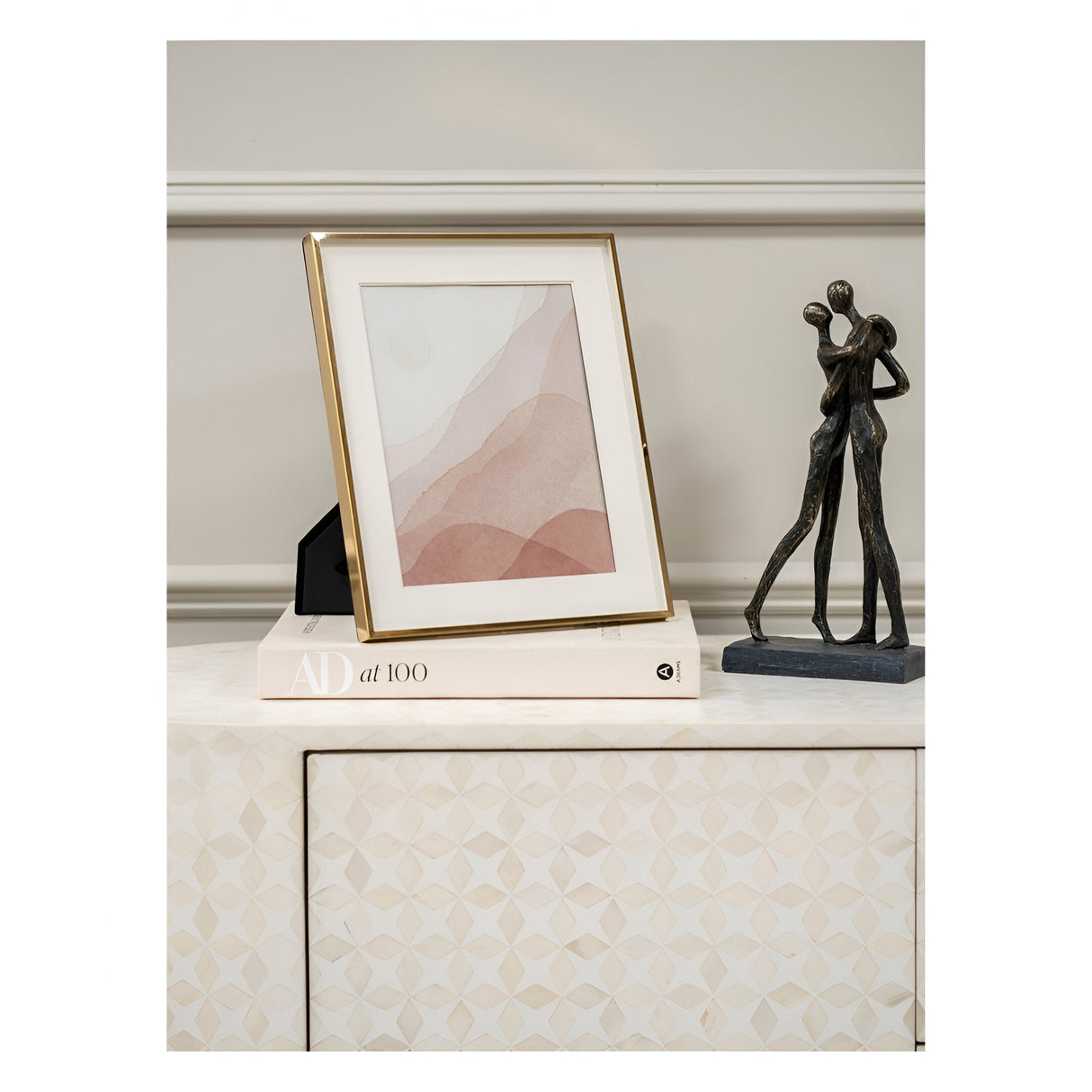 3D Strand Gold Photo Frame - 20x25cm