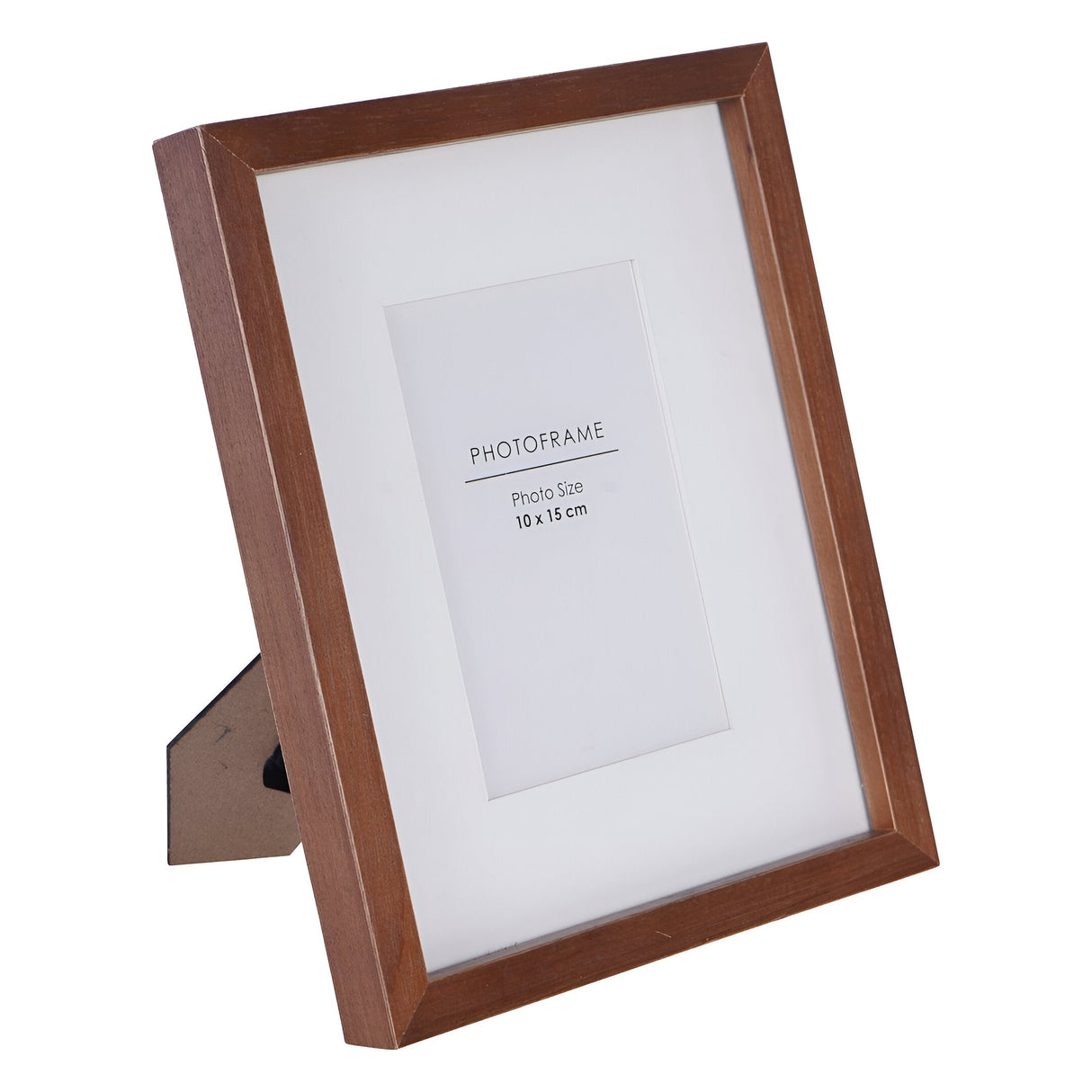 Ruben Rubberwood Brown Photo Frame - 10x15cm