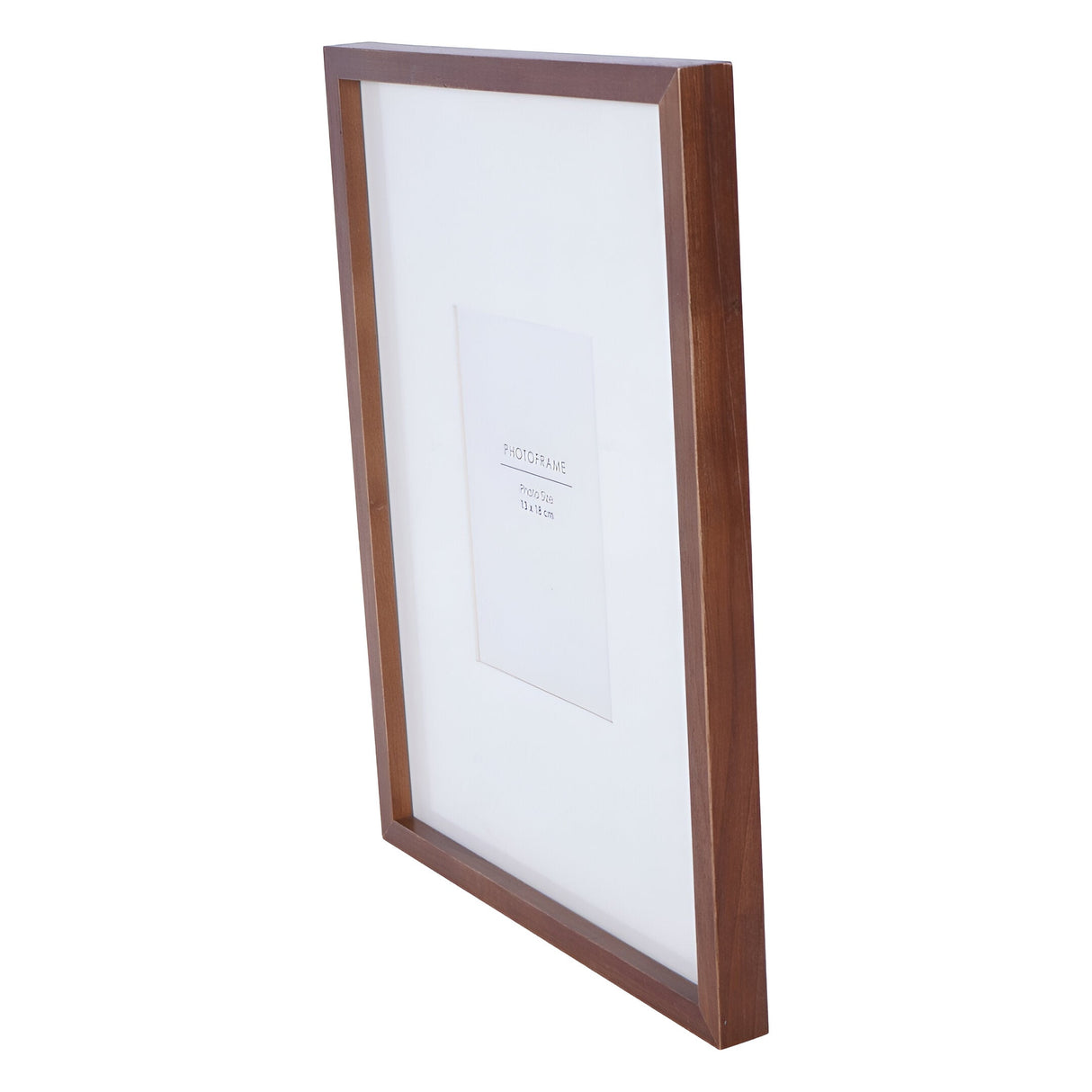 Ruben Rubberwood Brown Photo Frame - 13x18cm