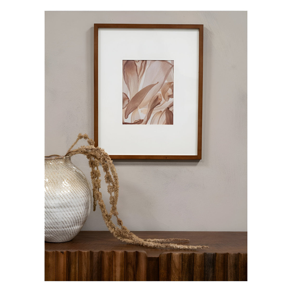 Ruben Rubberwood Brown Photo Frame - 20x25cm