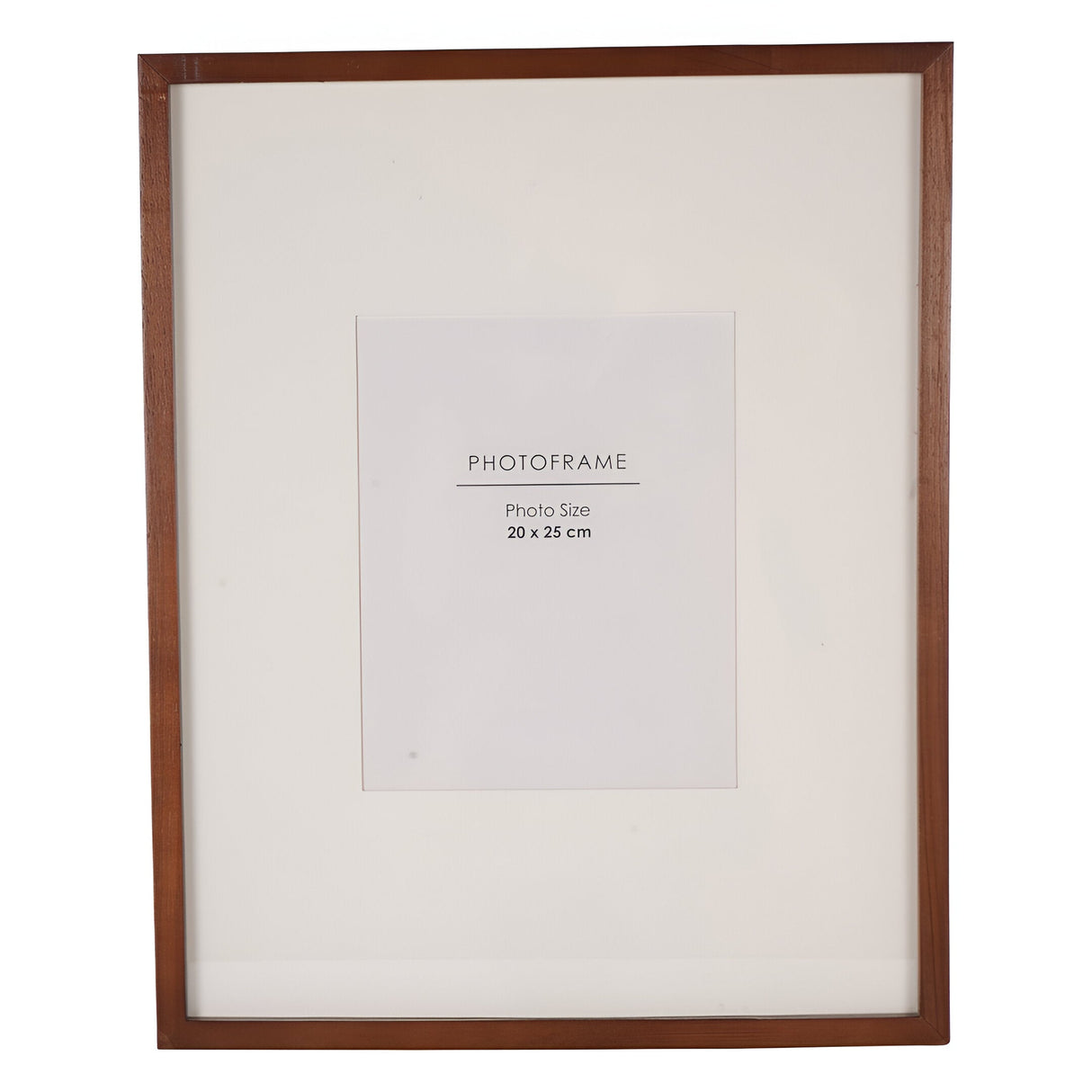 Ruben Rubberwood Brown Photo Frame - 20x25cm