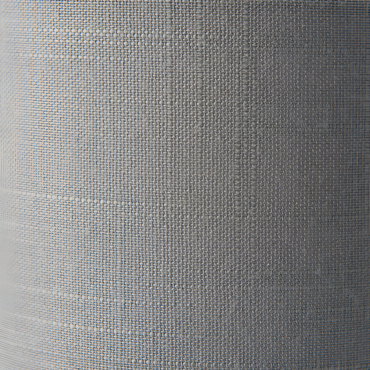 Close-up of the Endon Brenley V3 six-light pendant's charcoal linen-mix shade, showing the woven fabric texture and brushed metallic inner lining.