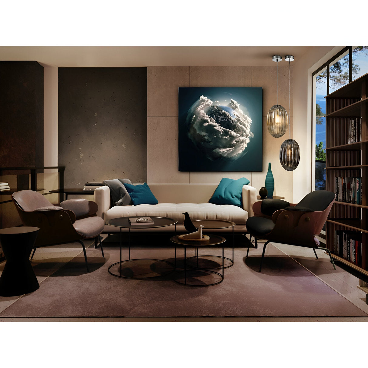 Madre Tierra Blue Planet Photography Print– 100x100cm