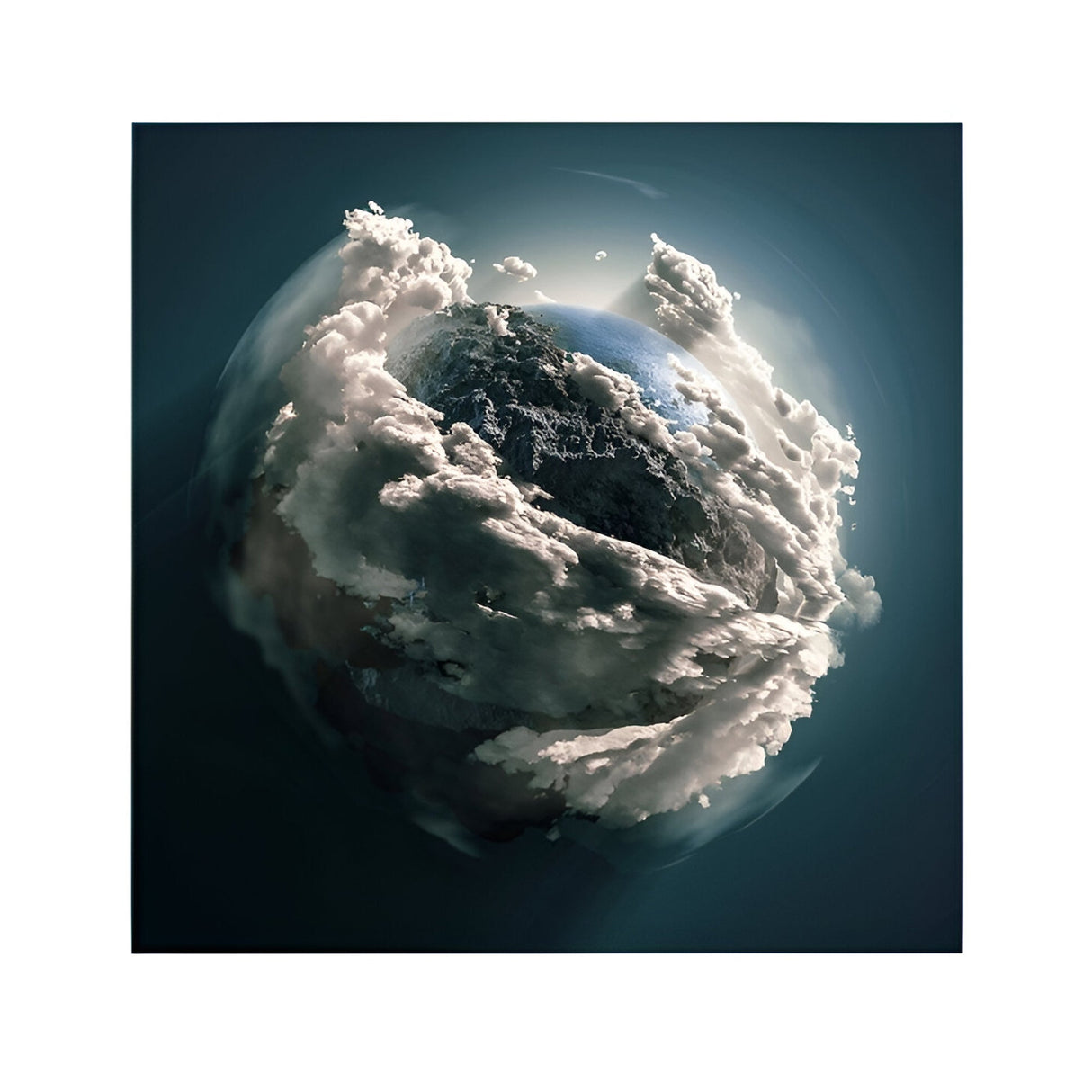 Madre Tierra Blue Planet Photography Print– 100x100cm