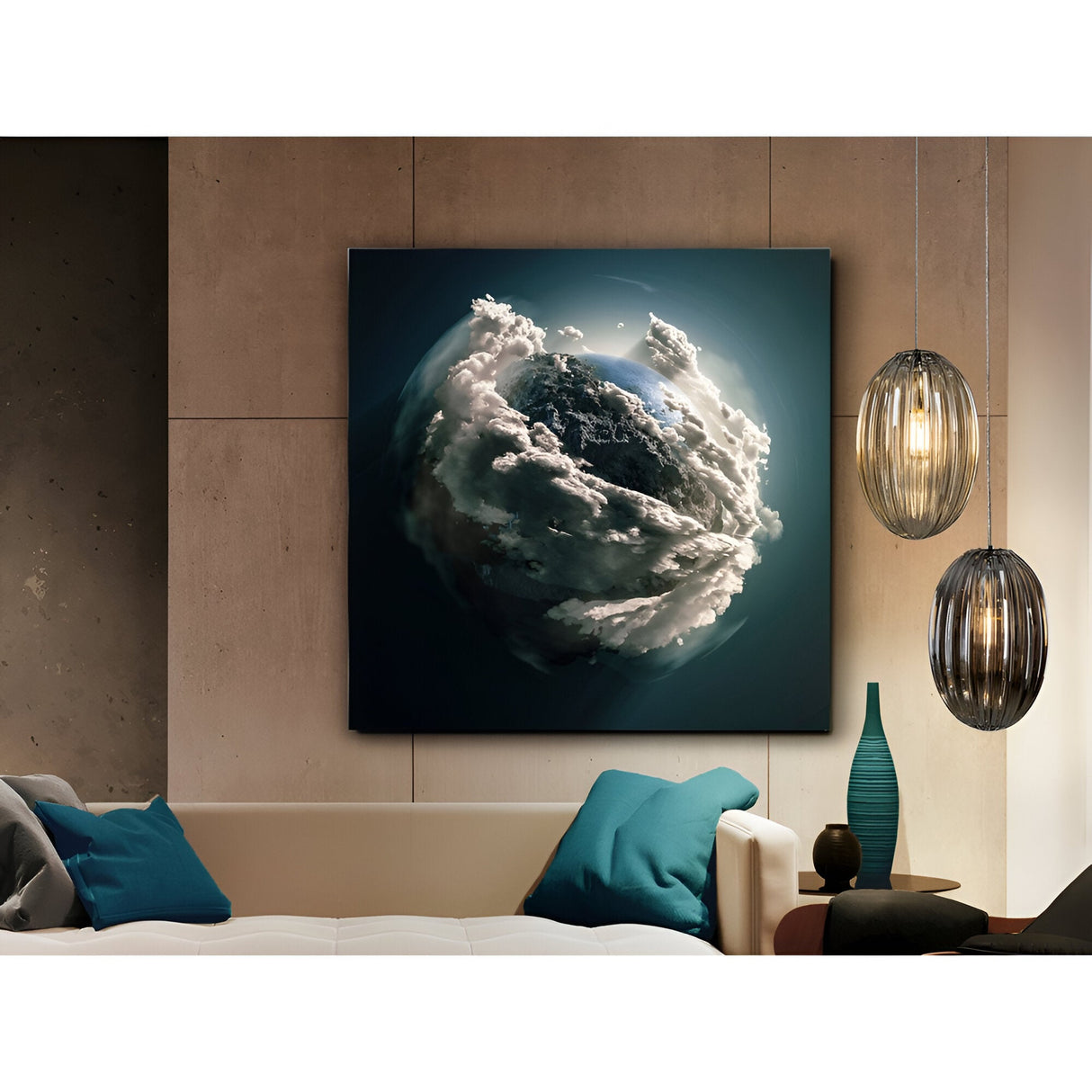 Madre Tierra Blue Planet Photography Print– 100x100cm