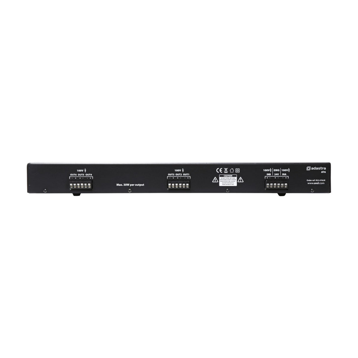 Adastra AT6 100V 6-Zone Attenuator & A/B Source Switch