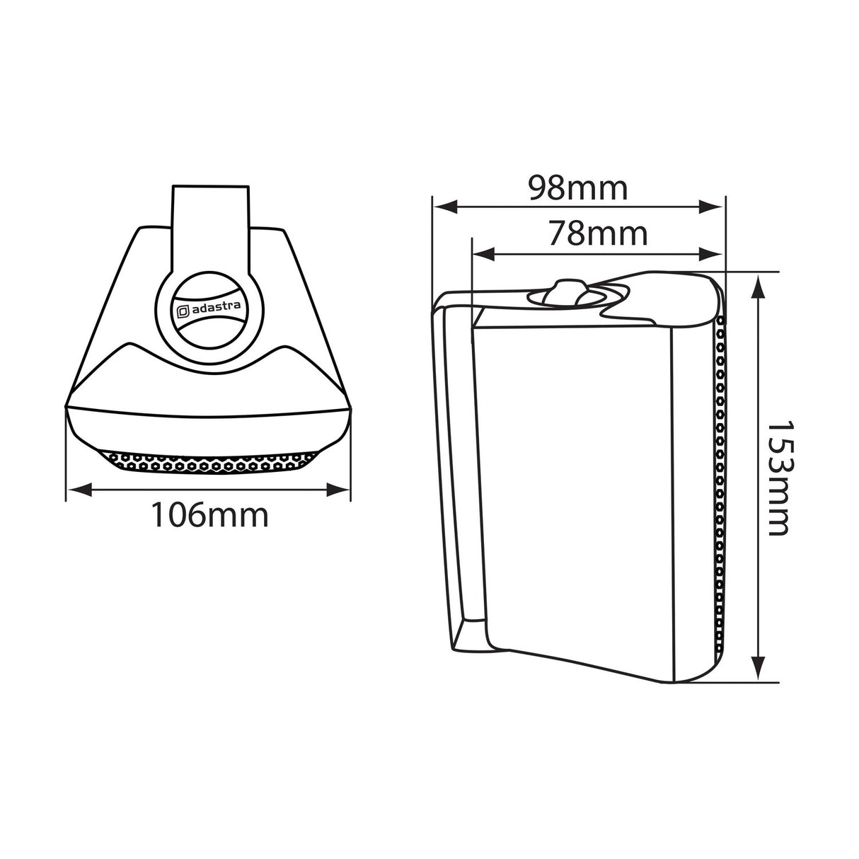 Adastra BC3V-B 100V 3" Background Speaker in Black