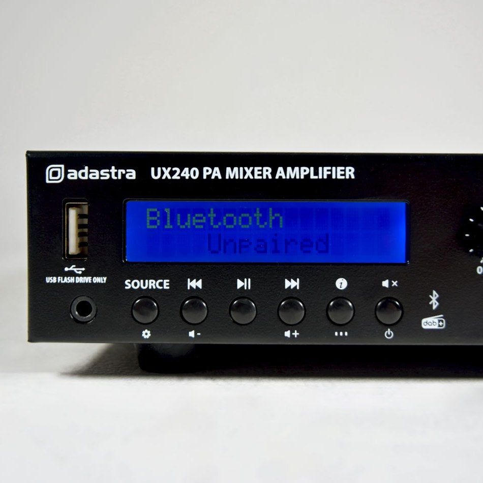 Adastra UX240 Compact 100V Mixer-Amplifier 240W