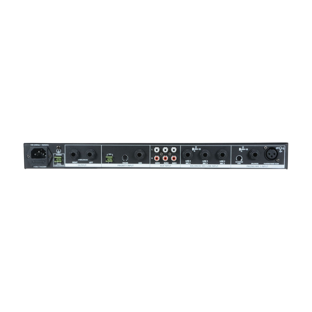 Adastra ML432 4-Mic 1U Rack Mixer