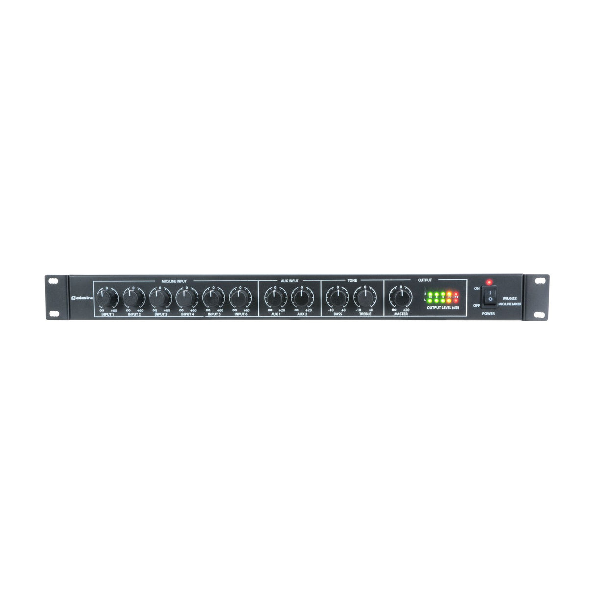 Adastra ML622 6-Mic Rack Mixer 1U