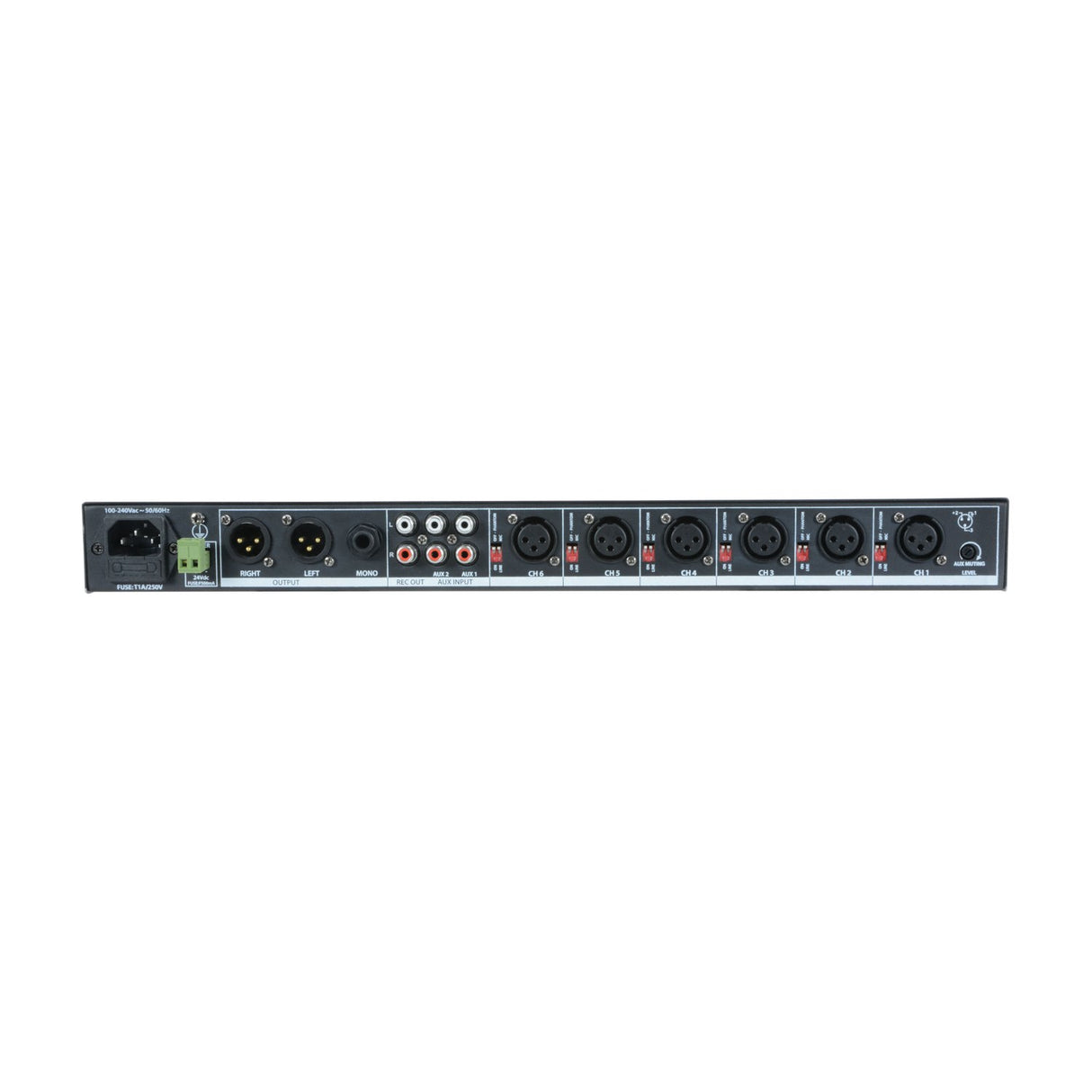 Adastra ML622 6-Mic Rack Mixer 1U