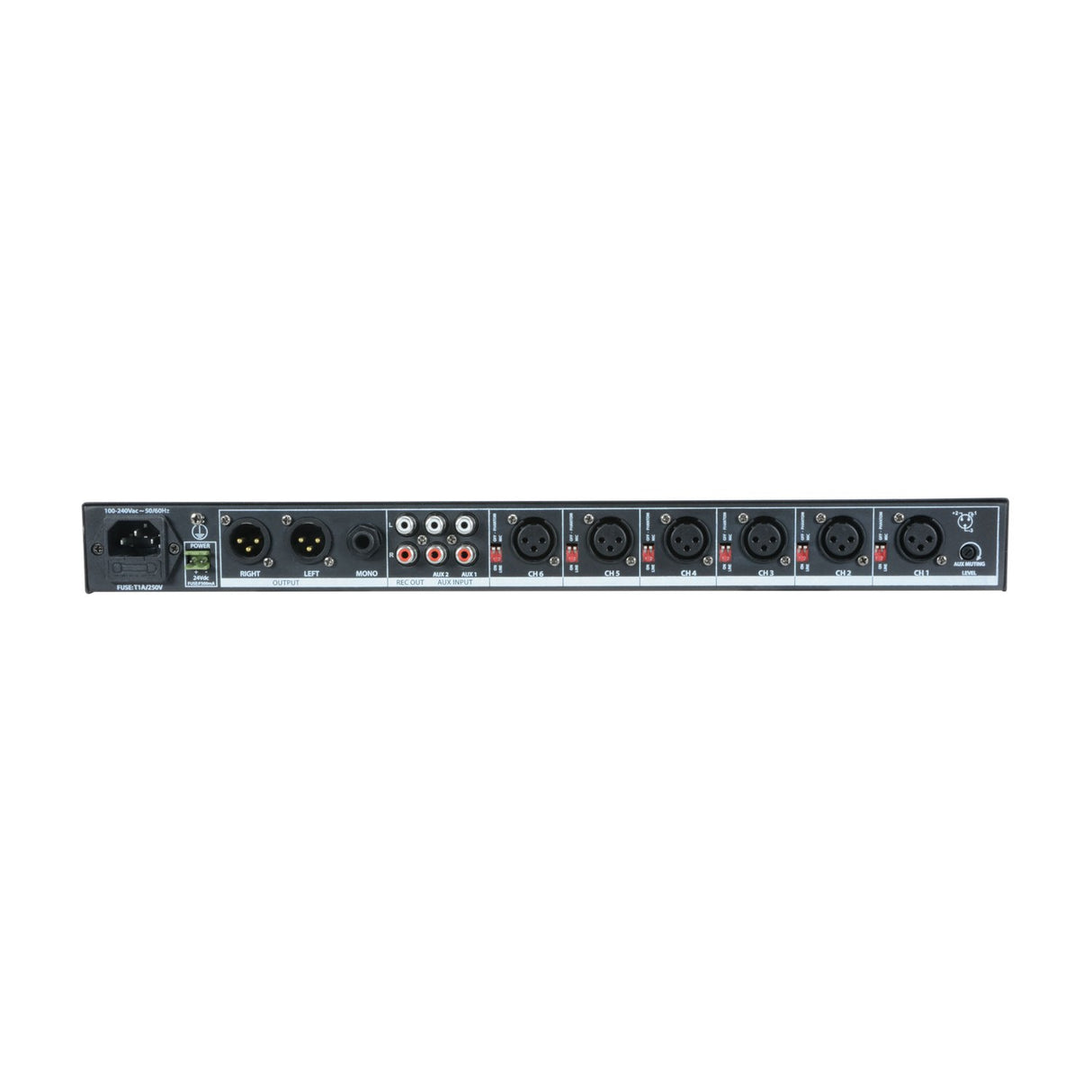 Adastra ML622 6-Mic Rack Mixer 1U
