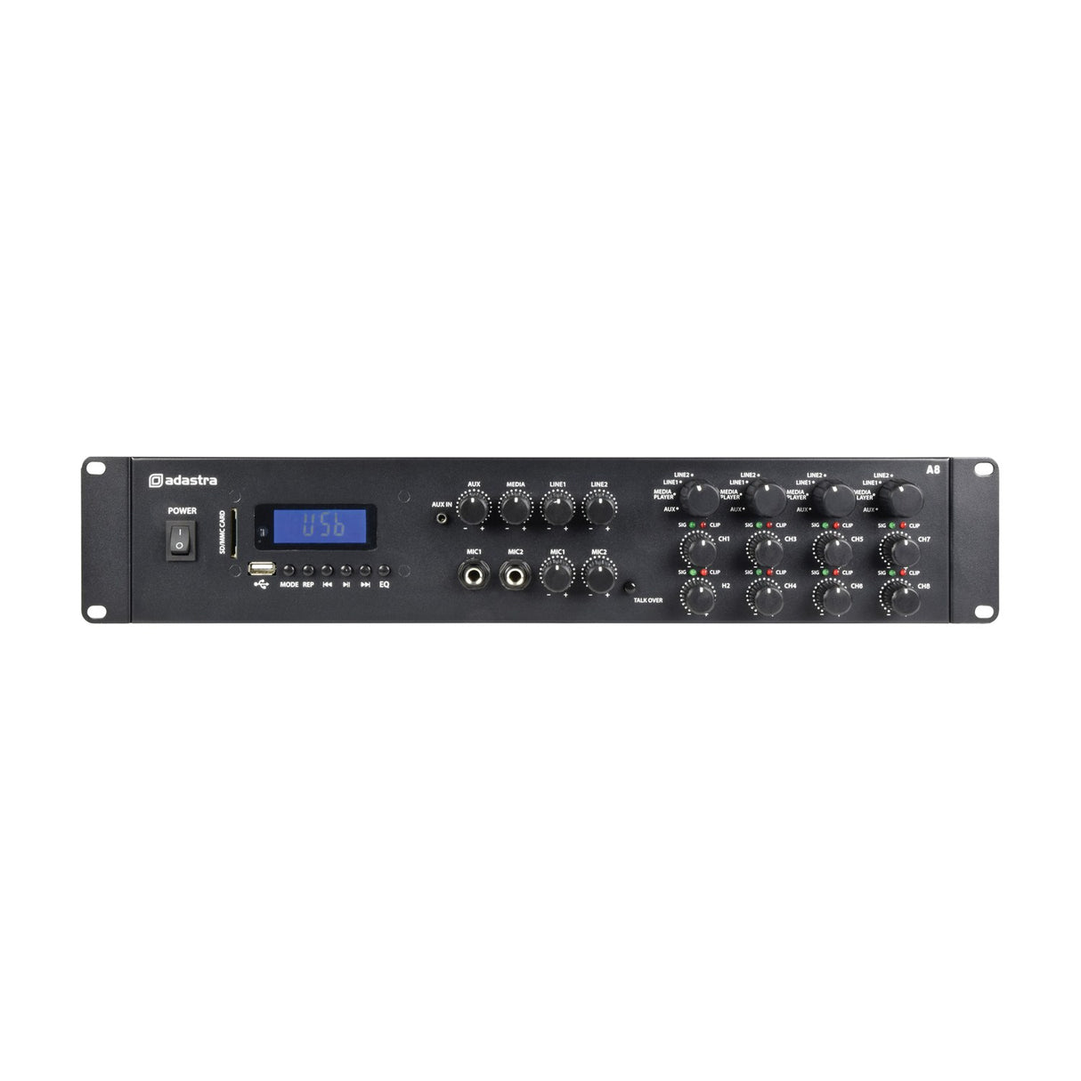 Adastra A8 Quad-Zone Class D Stereo Amplifier 8x200W