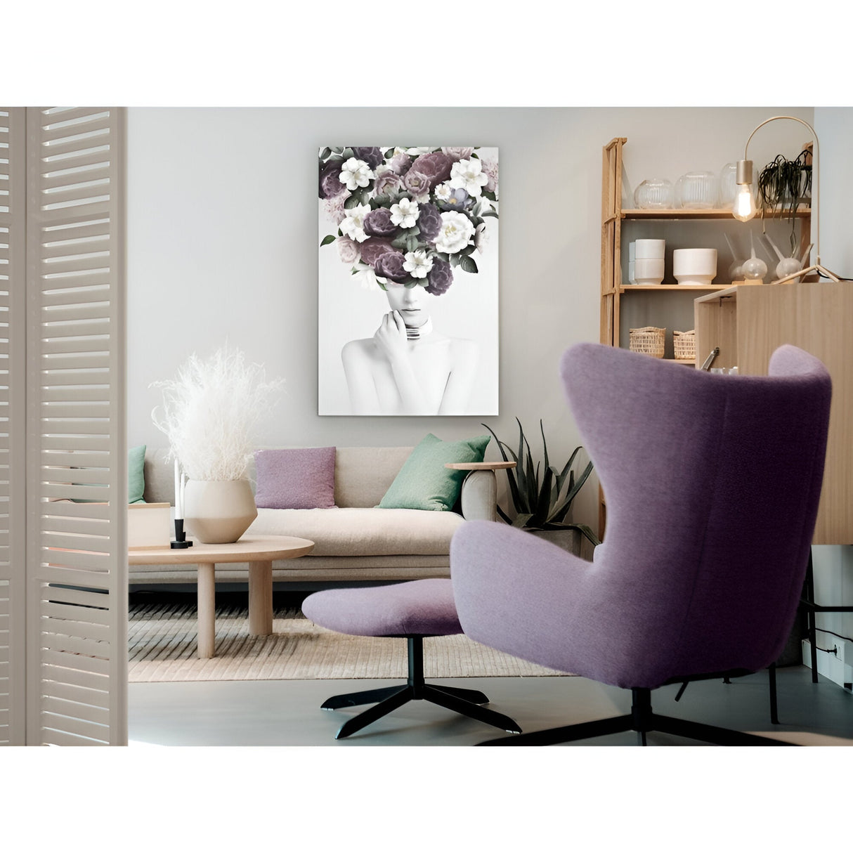 Clarisa White Flower Crown Photography Print – 80x120cm