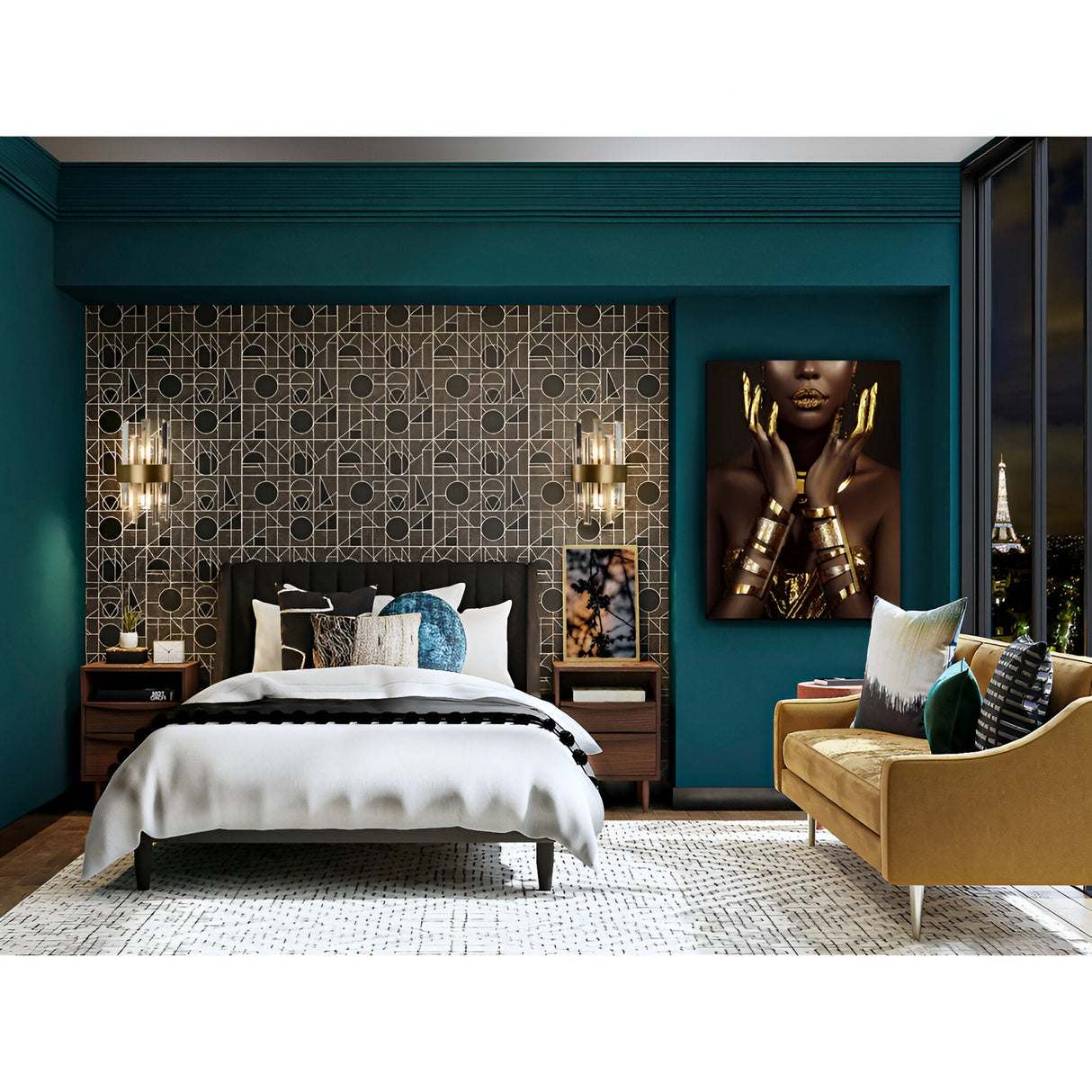 Sombra Y Oro Gold Portrait Photography Print – 90x120