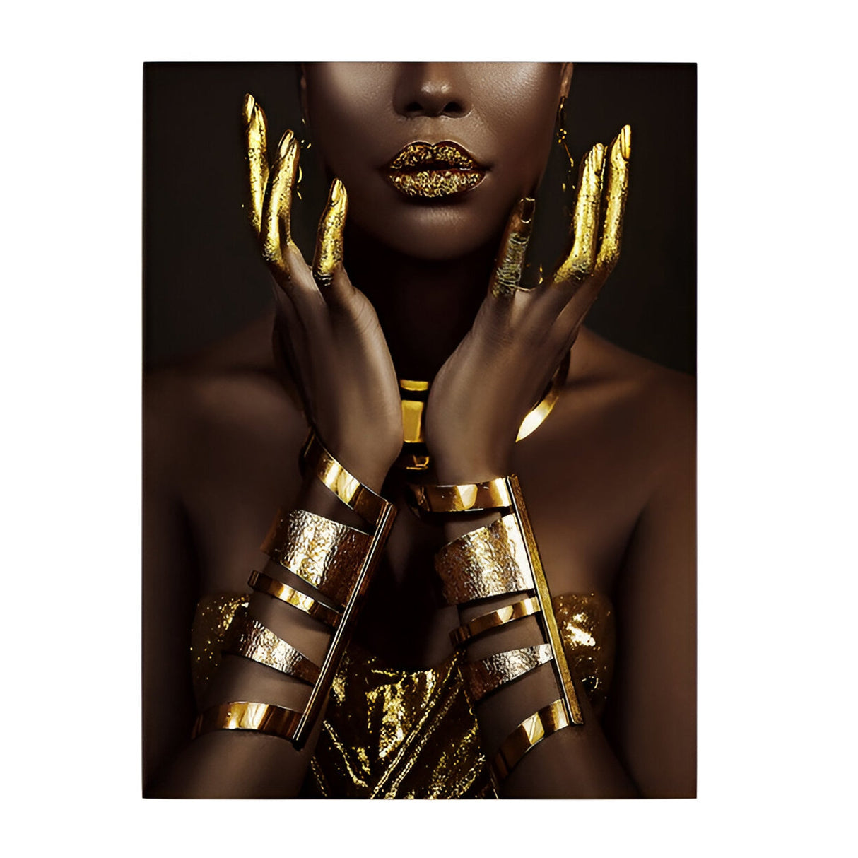 Sombra Y Oro Gold Portrait Photography Print – 90x120