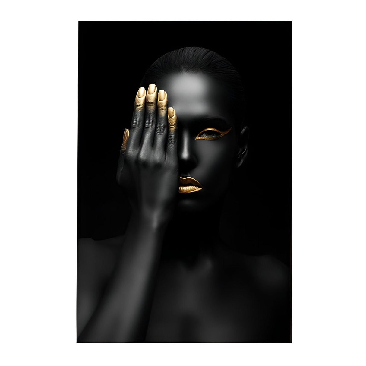 Oronegro Black & Gold Portrait Photography Print – 80x120cm