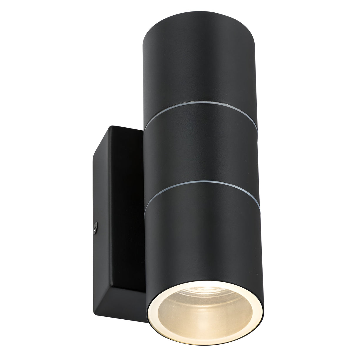 230V IP54 GU10 Up and Down Wall Light with Photocell Sensor - Black
